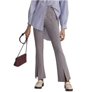 MAEVE Anthropologie Slit Hem Seamed Flare Pants Size 4